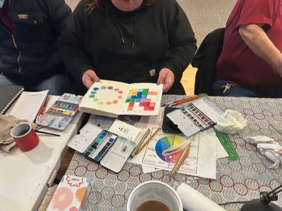 Marion Natural History Museum
On Saturday, January 10 the Marion Natural History Museum’s Nature Journaling program had a great time working with watercolors. We created color wheels and different techniques we could use to paint with watercolors. Next program is February 21 - Pen and Ink and Ink Wash. No experience necessary. To register please go to the museum’s website: www.marionmuseum.org. Photo courtesy Elizabeth Leidhold
