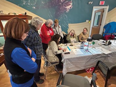 Marion Natural History Museum
On Saturday, the Marion Natural History Museum’s nature journaling group experimented with shading objects with pen and ink. We had a fun group and learned about showing dimensions with stippling and cross hatch. Next get together for this group will be in early-April. Check the museum’s website, www.marionmuseum.org for additional programs. Photo courtesy Elizabeth Leidhold
