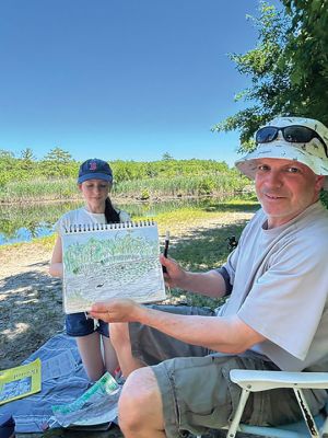 Marion Natural History Museum
The Marion Natural History Museum’s Drawing from nature program had a wonderful time drawing with the nature journal group at Washburn Park. Beautiful weather, gorgeous scenery and such a fun group of people! Thanks go to Tricia for sharing her expertise with our museum. Photos courtesy Elizabeth Leidhold
