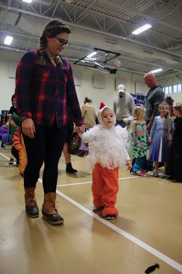 Annual Halloween Costume Contest 
The Mattapoisett Police Department’s Annual Halloween Costume Contest had spectators spinning in circles as the most creative than ever costumes paraded around the Center School gymnasium Thursday night. The costumes were such a hit, even the judges had a hard time choosing the winners of each age group. Photos by Jean Perry
