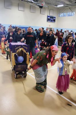 Annual Halloween Costume Contest 
The Mattapoisett Police Department’s Annual Halloween Costume Contest had spectators spinning in circles as the most creative than ever costumes paraded around the Center School gymnasium Thursday night. The costumes were such a hit, even the judges had a hard time choosing the winners of each age group. Photos by Jean Perry
