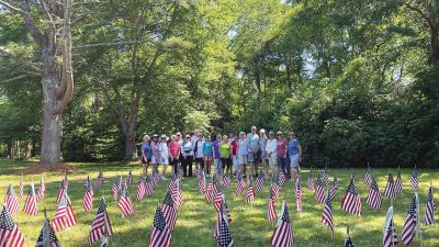 Mattapoisett’s 250th Celebration
In honor of the Town of Mattapoisett’s 250th celebration, the Mattapoisett Woman’s Club sponsored a display of 400 US flags at Dunseith Gardens. Volunteers placed flags at the site on July 2 to honor the town and our country. Photo courtesy Elaine Botelho. July 23, 2026 edition
