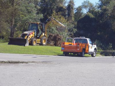 Hurricane Irene
An uprooted tree is removed the day on August 29, 2011 at Herring Weir, River Road. The tree was just one of many that were destroyed or damaged by Tropical Storm Irene. Photo by Marc Sienkiewicz.
