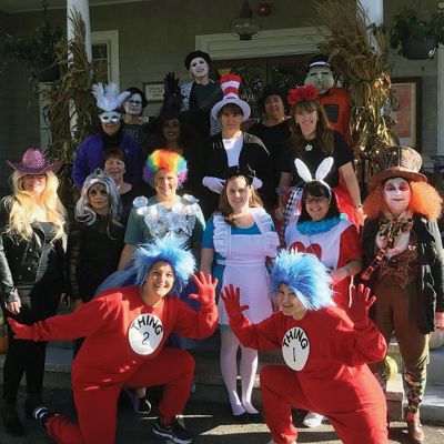 Mattapoisett’s Town Hall
Mattapoisett’s town hall was full of Halloween tricksters when doors opened for business in Oct 31 as many staff members joined young and old alike for a day of fun. Photo courtesy of Mike Gagne
