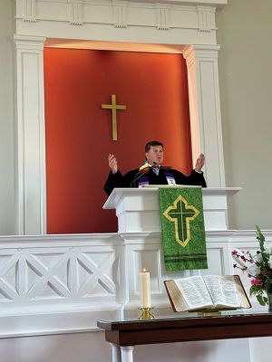 Mattapoisett Congregational Church
On Sunday, the two-year celebration of the Open and Affirming status of the Mattapoisett Congregational Church - truly all are welcome here. Photo by Jennifer Shepley
