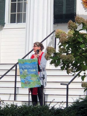 Mattapoisett Congregational Church
Mattapoisett Congregational Church held outdoor service on Sunday featuring “Bring your own lawn chair,” as some folks sat in cars at curbside. No hymns were sung by members; the socially distant, mask-clad crowd enjoyed musical tunes by Jake Huntsinger, and Pastor Amy Lignitz-Harken gave the sermon. Communion was served from individual sealed wafers and wine cups (grape juice). The recorded service can be found on ORCTV and on the church’s Facebook link to YouTube. Photos courtesy Jennifer Shepley
