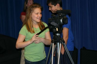 ORCTV Vacation Camp
Alexa Shorrock shoots an interview of two fellow campers at the ORCTV April vacation camp which taught students the ins and outs of video. Photo by Katy Fitzpatrick
