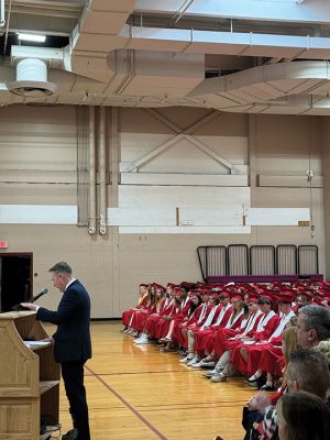 Old Rochester Regional High School Graduation 
The Old Rochester Regional High School graduation was last Saturday. The ceremony was inside due to the weather. The accomplished student speakers were Class President Caroline Houdelette who is attending Wheaton College and Valedictorian Ella Milhench who is attending the University of Alabama. The class of 2026 is heading out, with many looking to be graduation college in 2030. Photo by Sam Bishop
