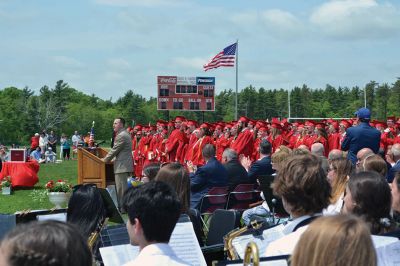 ORR Class of 2018
The future is so bright! Congratulations to the ORR graduation class of 2018! The unexpected sunshine shone down on the ORR commencement ceremony on Saturday, June 2, allowing the event to take place outside. Pictured here, Superintendent Dr. Doug White congratulates graduates as they file past clutching their diplomas. Photo by Jean Perry
