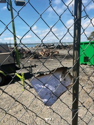 Heros
Andrea Osborne submitted this unique photo of a Hero’s coloring book left at the scene of the Mattapoisett Boatyard Fire. Many heroes were seen on that day.

