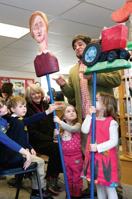 Take Your Child to the Library Day
The Plumb Library in Rochester participated in the national “Take Your Child to the Library Day” on Saturday, February 6. Encore Entertainment, Mr. Vinnie from The Toe Jam Puppet Band, and “Professor Trelawney” greeted kids and their families during the event that Children’s Librarian Lisa Fuller said was all about raising “library awareness.” Photos by Colin Veitch
