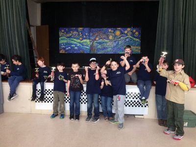 Pinewood Derby
Mattapoisett Pack 53 held its Pinewood Derby on March 9 at the Mattapoisett Congregational Church. The Cub Scout division had 14 entries, and the Enthusiasts division had 11 entries. The five fastest Cub Scouts cars going to the regional competition in Rochester on March 23: 1st Gabe Michaud, 2nd Kyle Pina, 3rd Thomas Tseki, 4th Matthew Crain, and 5th Eamon Perez. Matthew Crain's blue and gold lego car won Best Scout Theme car, and the Most Unique Design went to Liam Garvin's camping car.  
