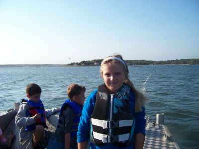 Ram Island Adventure
Gwen Meidema enjoys a beautiful day on the water while participating in Marion Natural History Museums harbor tour to Ram Island. Photo courtesy of Elizabeth Leidhold
