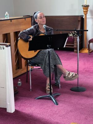 Mattapoisett Congregational Church
Rebecca Correia performs guitar and piano at the Mattapoisett Congregational Church. Photo by Jennifer Shepley
