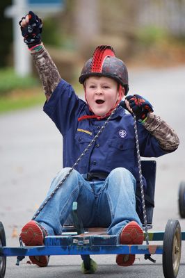 Soapbox Derby 
The Marion Cub Scouts Pack 32 Biennial Soapbox Derby rolled through Holmes Street in Marion on November 14, along with the annual food drive in partnership with the Marion Police and the First Congregational Church of Marion. Over 500 pounds of food were 
