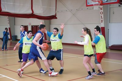 Tabor Academy Special Olympics Club 
The Tabor Academy Special Olympics Club kicked off an important new project, “The R-Word Campaign” on Sunday, February 14 with a special Valentine’s Day basketball tournament as part of the school’s Special Olympics Young Athletes Program. Students hope to change school culture for the better by raising awareness to extinguish the use of the R-word. Photos by Colin Veitch
