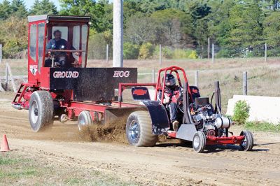 Mass Mini Tractor Pullers 
The Rochester Country Fairgrounds hosted a tractor pull of the Mass Mini Tractor Pullers Association on October 10. The tractors are hand-built by their owners, using naturally-aspirated auto engines that are 500-1,000 horsepower. There will be another all-day tractor pull event on October 24 from 9:00 am to 5:00 pm. Photos by Colin Veitch
