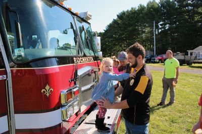 Touch-a-Truck Festival
The Town of Rochester held a Touch-a-Truck Festival on October 2 at the County Fairgrounds. Children experienced up-close and personal the size and power of fire engines and their equipment and gear, along with municipal vehicles, including dump trucks and tractors. Photos by Mick Colageo
