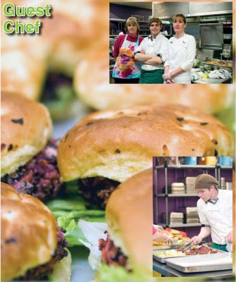 Guest Chef
Guest Chef Colin Bradley visited the Old Rochester Regional High School on March 7, 2011 to prepare African nectar tomato soup, veggie burger, and chicken salad w/cranberries. Photo by Felix Perez. March 10, 2011 edition
