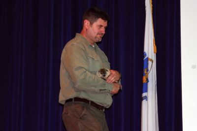 Wild Kingdom
On Friday, May 29, 2009 Jim Fowler, host of Mutual of Omahas Animal Kingdom visited the Sippican Elementary School. Mr. Fowler brought with him a variety of animals. Photo by Sarah K. Taylor
