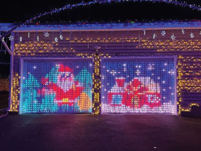 Christmas Lights
Marino Carreiro has once again illuminated Acushnet Road with his impressive winter lights display. Having worked for the last few months, the Carreiros flipped the switch and turned the lights on last Saturday. The spectacle, along with hot chocolate and treats, is visible now through the holiday season. Photos by Sam Bishop
