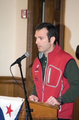 Olympic Visit
The U.S. Olympic Sailing Team gave a presentation at the Marion Music Hall on February 20, 2010. Anna Tunnicliffe and her crew were on hand to share their experiences as Olympic Athletes and detailed their journey to the 2012 Olympics. The event was sponsored by the Beverly Yacht Club. Photo by Felix Perez.
