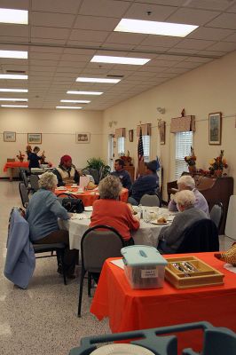 Breakfast in Rochester
The Rochester Senior Center is now open every Monday through Friday from 7:00 am until 9:00 am serving homemade breakfast. This program is open to people of all ages and does not require any kind of reservation. The menu for this new endeavor is simple, hearty and inexpensive. A full breakfast of eggs, a drink, potatoes and toast will cost a diner under $5. The menu is as varied as it is delicious and meals are prepared to order, unlike most fast food restaurants. (Photo by Robert Chiarito).
